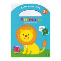 Lipeste si coloreaza. Cartea mea cu tortita: Animale 3 ani+