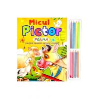 Micul pictor: Ferma. 8 creioane colorate