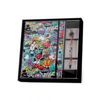 Set carnet si pix: Graffiti