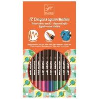 12 Crayons aquarellables. Creioane acuarel