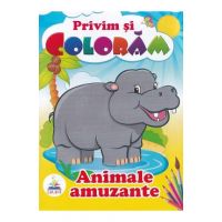 Animale amuzante. Privim si coloram