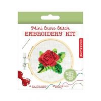Mini kit de brodat. Trandafir