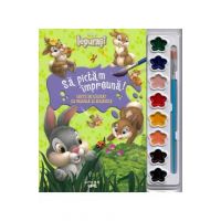 Disney. Iepurasi. Sa pictam impreuna! Carte de colorat cu pensula si acuarele