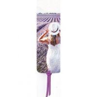 Semn de carte accesorizat snur. Lost in purple