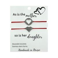 Set bratari: As is the mother, so is her doughter - Inimioare argintii