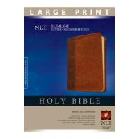 Slimline Center Column Reference Bible-NLT-Large Print - Tyndale
