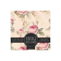 Vintage Rose Flower Scrapbook Paper Pad: Ephemera Botanical 8x8 Decorative Paper Design Scrapbooking Kit for Cardmaking, DIY Crafts, Creative Projects - Crafty As Ever