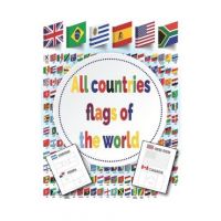 All Countries Flags of The World: Coloring Book - With color guides - Flags Around the world - Oudra Luxury Art