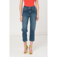Blugi regular fit cu aspect decolorat