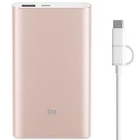 Acumulator extern Xiaomi Mi Power Bank Pro, 10000 mAh, USB-C, Auriu
