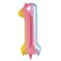 Cifre balon folie curcubeu S 1