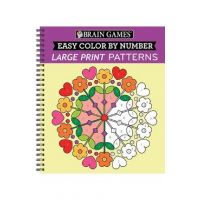 Brain Games - Easy Color by Number: Large Print Patterns - Publications International Ltd