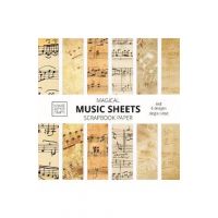Music Sheets Scrapbook Paper: 8x8 Designer Music Patterned Paper for Decorative Art, DIY Projects, Homemade Crafts, Cool Art Ideas - Make Better Crafts