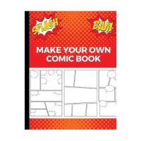Make Your Own Comic Book: Art and Drawing Comic Strips, Great Gift for Creative Kids - Red - Uncle Amon