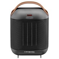 Aeroterma ceramica De’Longhi HFX30C18.AG, 1800 W, 2 trepte de putere, Termostat reglabil, Treapta aer rece, Protectie supraincalzire, Protectie anti-inghet, Negru