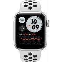 Apple Watch Nike Series SE 2 GPS, 40mm, Silver Aluminium Case, Pure Platinum/Black Nike Sport Band