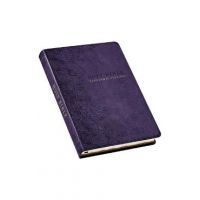 KJV Holy Bible, Thinline Large Print Faux Leather Red Letter Edition - Thumb Index & Ribbon Marker, King James Version, Purple Floral - Christian Art Gifts