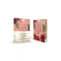 Niv, Artisan Collection Bible, Cloth Over Board, Pink Floral, Designed Edges Under Gilding, Red Letter Edition, Comfort Print - Zondervan