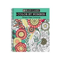 Brain Games - Color by Number: Stress-Free Coloring (Green) - Publications International Ltd