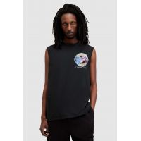 AllSaints top din bumbac CHEECH SL CREW culoarea negru, MG516Z