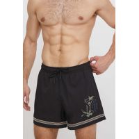 Abercrombie & Fitch pantaloni scurti de baie culoarea negru