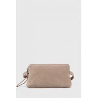 AllSaints rinichi de piele intoarsa culoarea bej