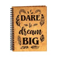 Agenda din lemn: Dare to dream Big!