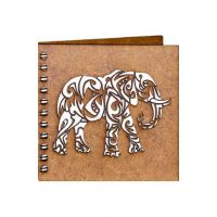 Agenda din lemn: Elefant