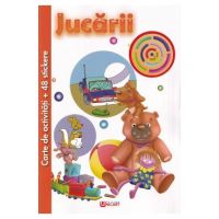 Carte de activitati cu 48 stickere: Jucarii