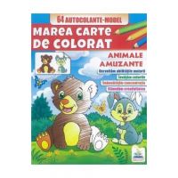 Marea carte de colorat. 64 autocolante. Animale amuzante