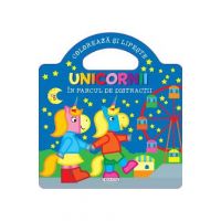 Unicornii. Coloreaza si lipeste. In parcul de distractii