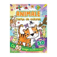 Animale. Carte de colorat cu peste 50 abtibilduri