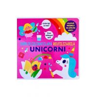 Carte de colorat cu apa. Reutilizabila: Unicorni