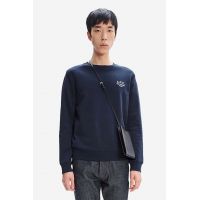 A.P.C. hanorac de bumbac Sweat Rider bărbați, culoarea bleumarin, uni COEZD.H27699-MARINE