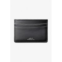 A.P.C. carcasă din piele Cartes Andre culoarea negru PXAWV.H63028-BLACK