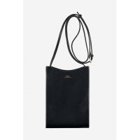 A.P.C. borsetă de piele Neck Pouch Jamie PXB culoarea negru PXBMW.F63412-GREIGE