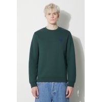 A.P.C. hanorac de bumbac Sweat Rider bărbați, culoarea verde, uni, COGVG.H27699.KAG