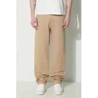 A.P.C. pantaloni de bumbac Pantalon Chuck culoarea bej, drept, COGEW.H08408.BAA