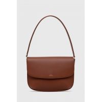 A.P.C. poseta de piele sac sarah shoulder culoarea maro, PXAWV-F61526