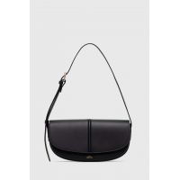 A.P.C. poseta de piele sac betty shoulder culoarea negru, PXAWV-F61834