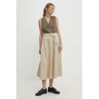 Answear Lab fusta culoarea bej, midi, evazati