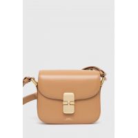 A.P.C. poseta de piele sac grace mini culoarea maro, PXBMW-F61515