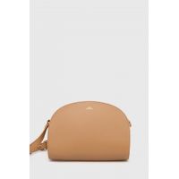 A.P.C. poseta de piele sac demi-lune culoarea bej, PXAWV-F61048