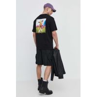 HUGO tricou din bumbac bărbați, culoarea negru, cu imprimeu, 50513834