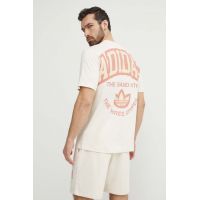 adidas Originals tricou din bumbac barbati, culoarea bej, modelator, IS0186
