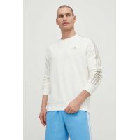 adidas hanorac de bumbac barbati, culoarea bej, cu imprimeu, IS1351