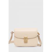 A.P.C. poseta de piele sac grace small culoarea bej, PXBMW-F61413
