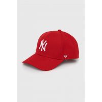 47brand șapcă de baseball pentru copii MLB New York Yankees culoarea rosu, cu imprimeu, BMVP17WBV