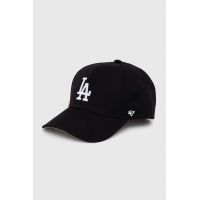 47brand șapcă din amestec de lână MLB Los Angeles Dodgers culoarea negru, cu imprimeu, BMVP12WBV