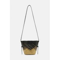 AllSaints poseta EBRO STRAW CROSSBODY culoarea negru, W075XA